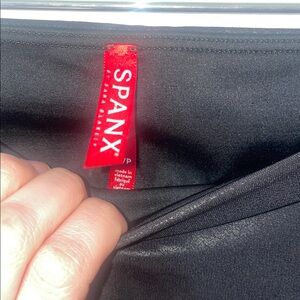 Spanx Black High-Waist Faux Leather Leggings